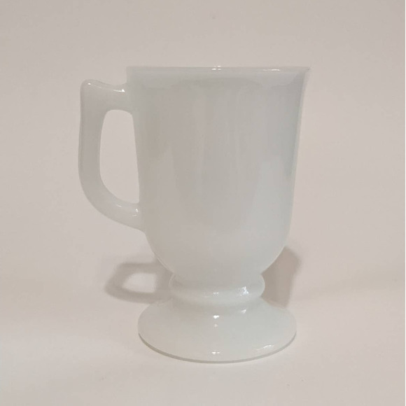 Vintage Disneyland Mug "JOHN" Gold Lettering Milk Glass Pedestal Mug Mid Century - Picture 5 of 10